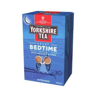 Yorkshire Tea Bedtime - koffeinmentes fekete tea vaníliával és szerecsendióval 40 filter 100g