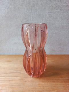 Cseh üveg váza - Sklo Union - Jan Schmid, 1960 - ritkább szín