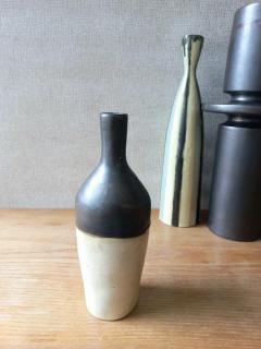 Gálócsy Edit kerámia váza - fekete és krém színű