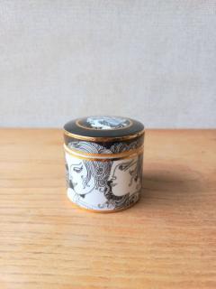Hollóházi porcelán tégely - ritka Szász dekorral