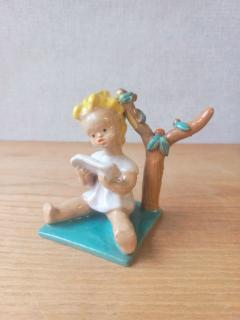 Illés László art deco kerámia figura
