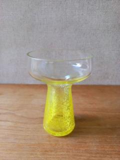 Karcagi gyertyatartó - citromsárga fátyolüveg