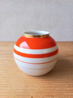 Kis orosz, csíkos porcelán váza