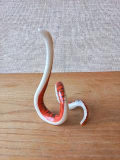 Kőbányai porcelán - kígyó figura - Ősz Szabó Antónia tervezése