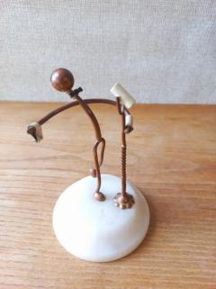 Stilizált retro drót figura - A jazz énekes