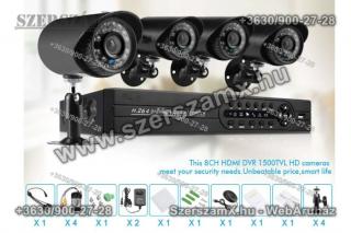 DVR H.264 Online éjjellátó térfigyelő kamera rendszer 4-kamerás