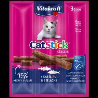 Cat Stick Mini - jutalomfalat (tőkehal,fekete tőkehal) macskák részére (3x6g)