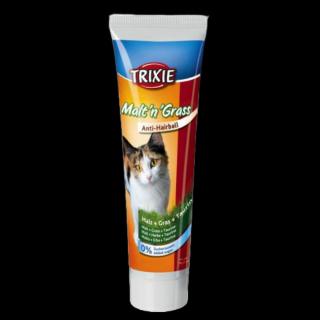 Malt'n' Grass Anti-Hairball Paste - kiegészítő eleség (szőroldó) malátás,zöldfűves paszta macskák részére (100g)