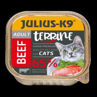 (marha) terrine felnőtt macskák részére (65% Hústartalom)
