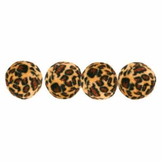 Set of Toy Balls with Leopard Print - játék (labda) macskák részére (4cm/4db)