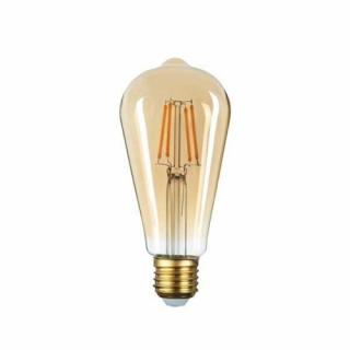 Optonica LED Filament izzó 6W, E27, meleg fehér, 540lm, 2500K