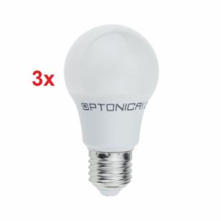 Optonica LED izzó 9W, 3db-os, E27, nappali fehér, 806 lm, 4000K