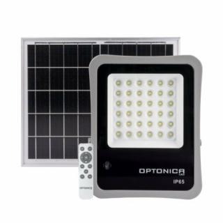 Optonica LED napelemes reflektor 15W, 1200lm, hideg fehér, 6000K