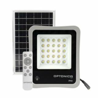 Optonica LED napelemes reflektor 8W, 500lm, hideg fehér, 6000K