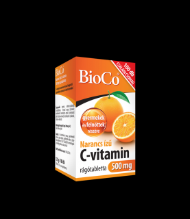 BioCo Narancs ízű C-vitamin 500 mg rágótabletta 100 db
