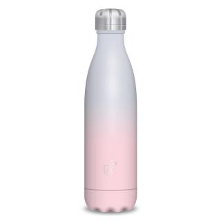 Ars Una duplafalú fémkulacs-500 ml - Rózsaszín-világoskék