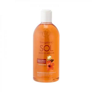 Bottega Verde -SOL Ibisco Argan - Napozás utáni tusfürdő a selymes bőrért - Hibiszkuszolajjal és Argánolajjal (400 ml) - Meghosszabbítja a barnaságot