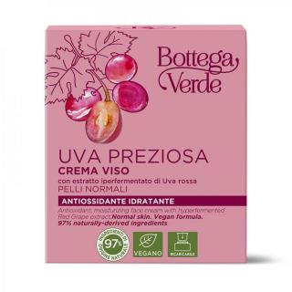 Bottega Verde - UVA PREZIOSA - Arckrém - antioxidáns - hiperfermentált vörösszőlő kivonattal (50 ml) - normál bőrre