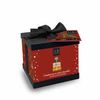 Luis Collections- Díszdobozos Karácsonyi Drazsék (90 g, Áfonya étcsokoládéban)