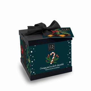 Luis Collections- Díszdobozos Karácsonyi Drazsék (90 g, Narancshéj étcsokoládéban)