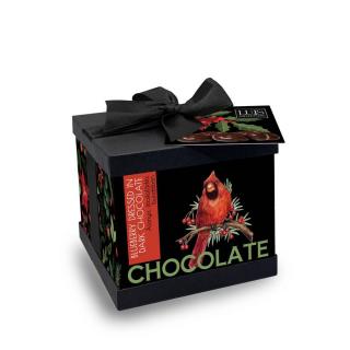 Luis Collections- Díszdobozos Madaras Chocolate Drazsék (90 g, Áfonya étcsokoládés bundában)