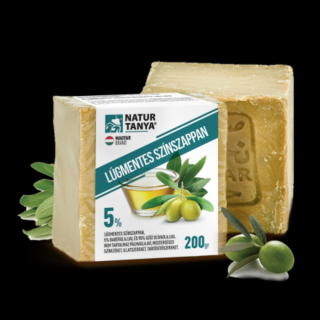 Natur Tanya® Lúgmentes Színszappan - 5% Babérfaolaj és 95% Olívaolaj. 2000 éves receptúra, 0,001% lúg! 200g