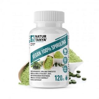 Natur Tanya® Vegán 100% Spirulina - adalékanyagmentes mikroalga, vitalitás, testsúly-kontroll, emésztés. (120 db)