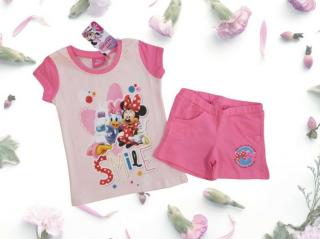 Minnie mintás pizsama/nyári együttes lányoknak - világos rózsaszín (128) - TÖBB MÉRETBEN