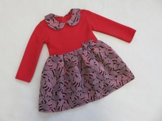 Piros csillogó kislány karácsonyi ruha (92) - TÖBB MÉRETBEN