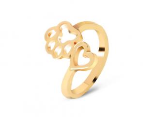 ANILOVE arany cicás gyűrű