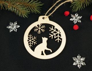 Cicás fa karácsonyfadísz 2