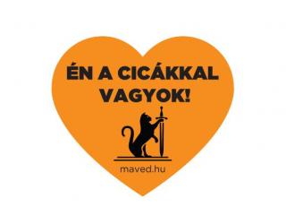 'Én a cicákkal vagyok!' MAVED matrica