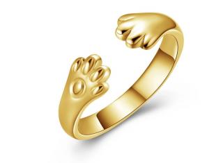 HUGS cica tappancsos gyűrű Arany