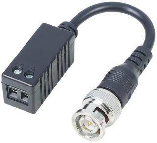 1 csatornás passzív HD-TVI/HD-CVI/AHD videoadó/vevő; 10cm kábel; db; PoC eszközökhöz nem használható