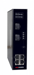 6 portos ipari PoE switch (120 W); 4 PoE + 2 SFP uplink port; nem menedzselhető