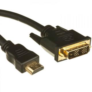 HDMI-DVI (18+1) kábel; aranyozott; 5 m