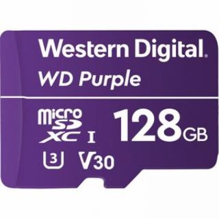 WD Purple 128GB micro SD kártya; microSDXC; Class 10 UHS-III; 24/7; 100MB/s-60MB/s