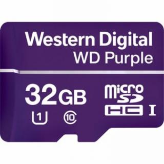 WD Purple 32GB micro SD kártya; microSDHC; Class 10 UHS-I; 24/7; 100MB/s-60MB/s