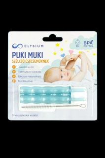 Elysium Puki Muki szélcső csecsemőknek - 2 db + 1 db tisztító kefe