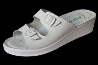 HIRSCH BIO 1371 FEHÉR CSATOS PAPUCS (42)