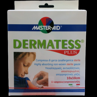 Master-Aid Dermatess Plus steril mull-lap 10 × 10 cm 12 db