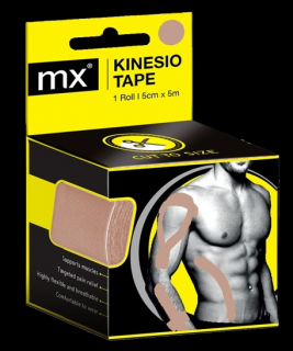 MX kinezio tape 5m X 5cm Bézs színben
