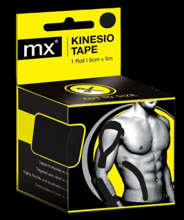 MX kinezio tape 5m X 5cm Fekete színben