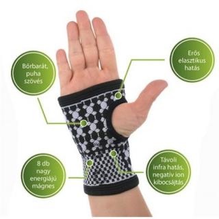 VivaFit Mágneses csukló-és kézfejszorító turmalinnal L (17-19,5 cm)