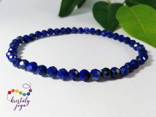 Lapis lazuli 4 mm-es fazettált ásvány karkötő