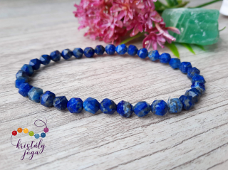 Lapis lazuli 6 mm-es fazettált ásvány karkötő