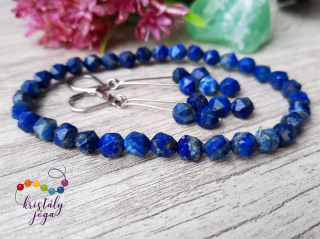 Lapis lazuli 6 mm-es fazettált ásvány szett