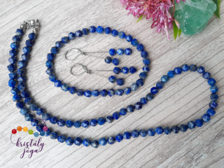 Lapis lazuli 6 mm-es fazettált teljes ásvány szett