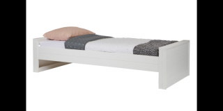 WOOOD - Robin fenyő ágy, fehér 90 x 200 cm
