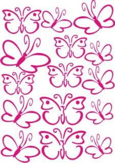 Falmatrica, faltetoválás - 15 pillangó (A4)
